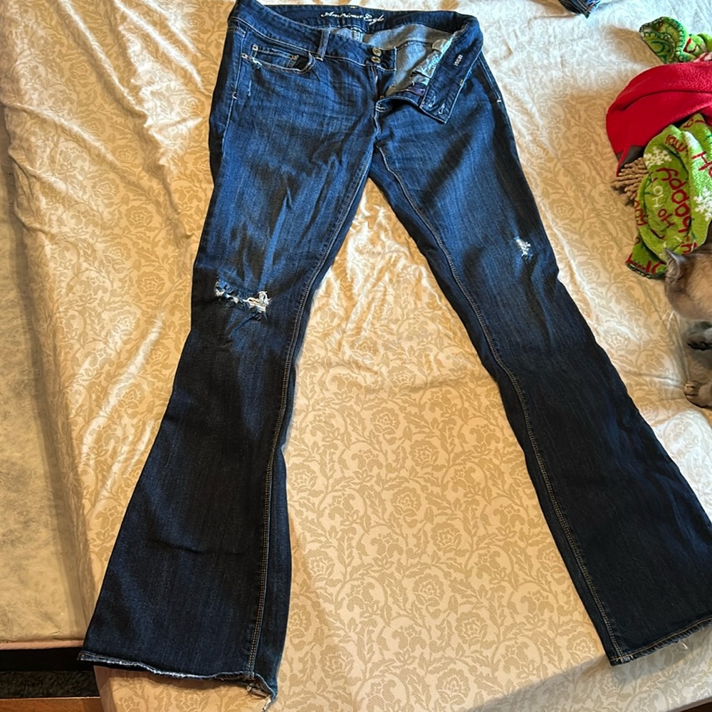 Women’s American Eagle Artist Stretch Jeans Size 10 Long Gently Worn